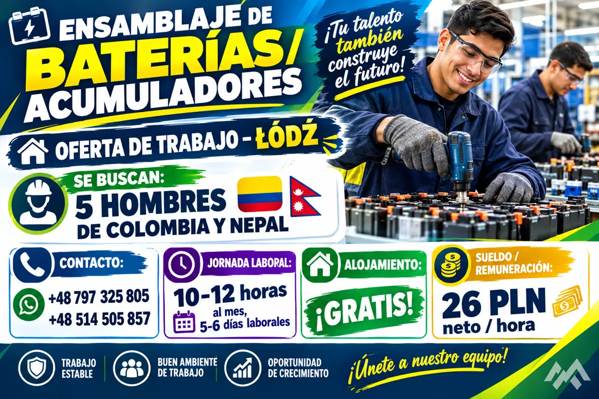Ensamblaje de baterías y acumuladores — Łódź